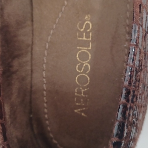 Aerosole "Army" Sz.9M.Brown Crocodile Pattern Loafers. - Picture 7 of 14